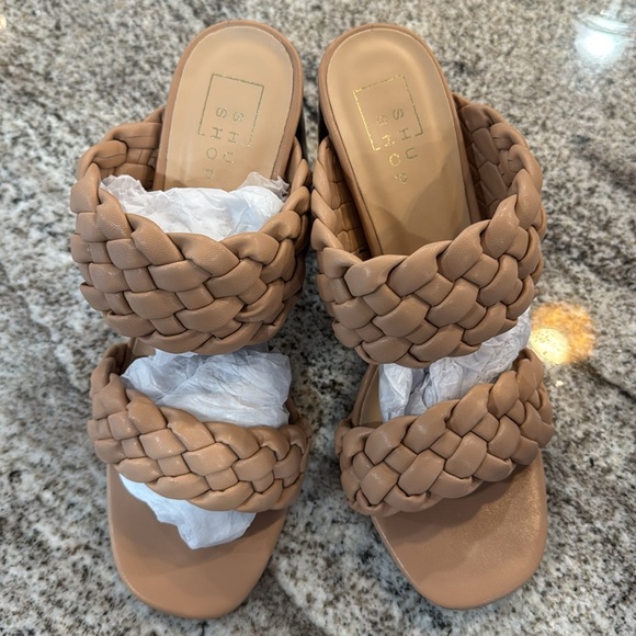 Shu Shop Two Strap Braided Heel in Taupe 8.5 - Picture 5 of 6